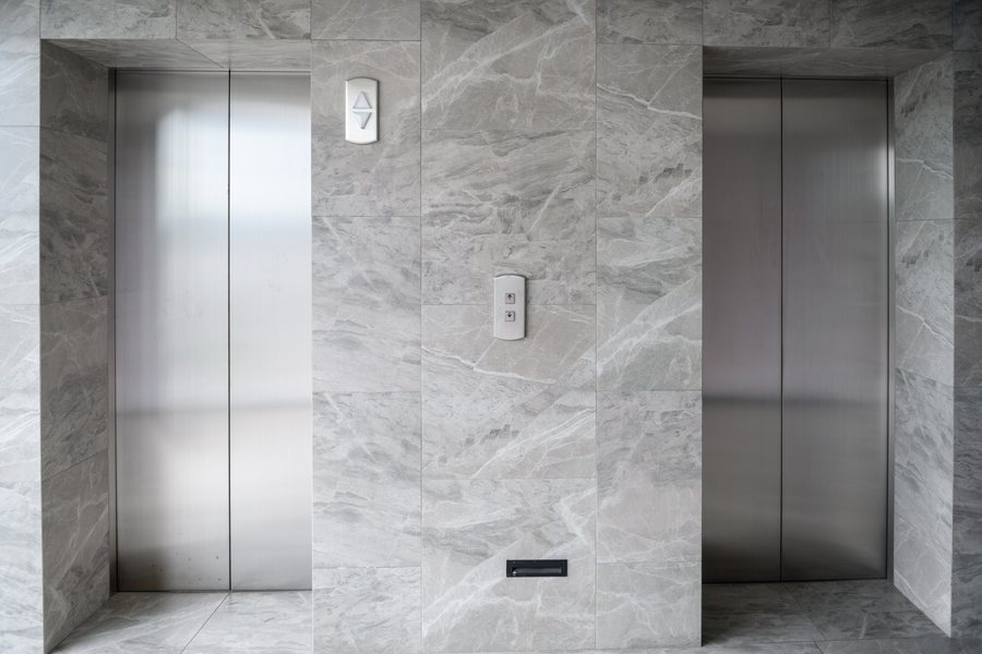 Building lobby elevators